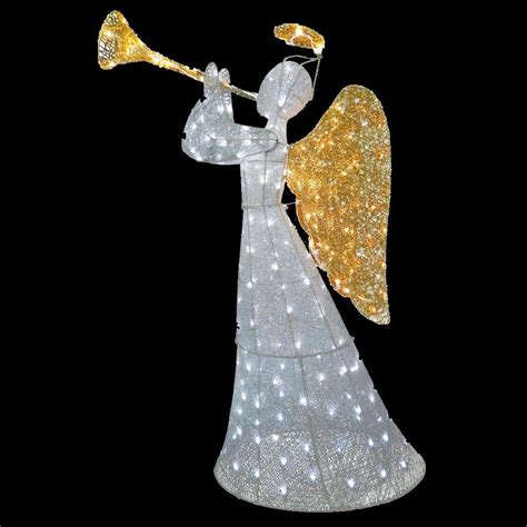 lighted angel outdoor christmas decorations|christmas outdoor angels home depot.